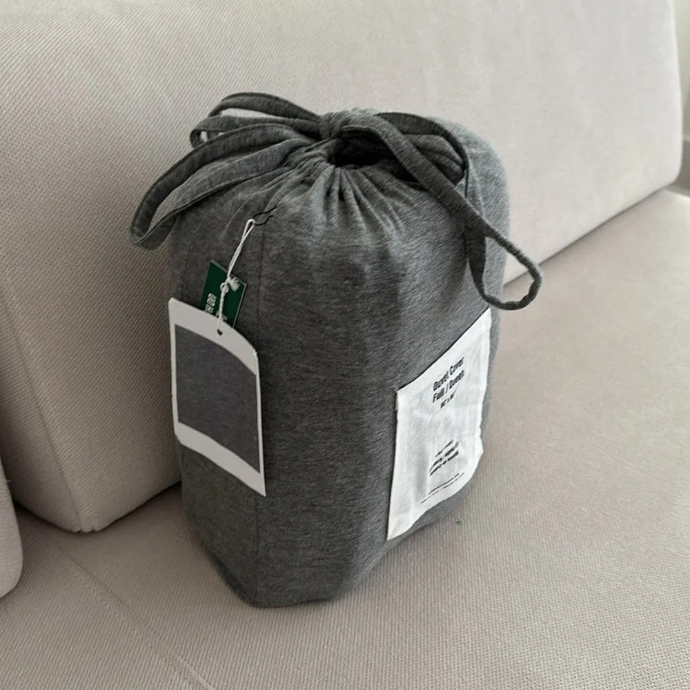URBAN OUTFITTERS T-SHIRT KNIT HEATHERED GRAY DUVET ONLY FULL/QUEEN